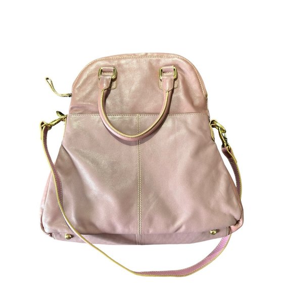 4 Leaf Clover Genuine Leather Shoulder Bag Lilac Purple Crossbody Organizer Zip - Picture 2 of 8